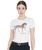 T-shirt da equitazione per donna a maniche corte in cotone con decorazione cavallo - foto 5