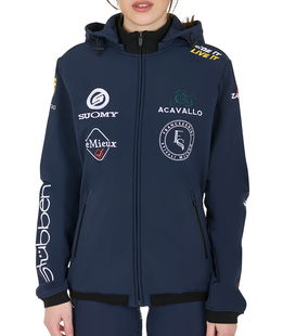 Giacca softshell multilogo da donna slim fit con interno in pile 