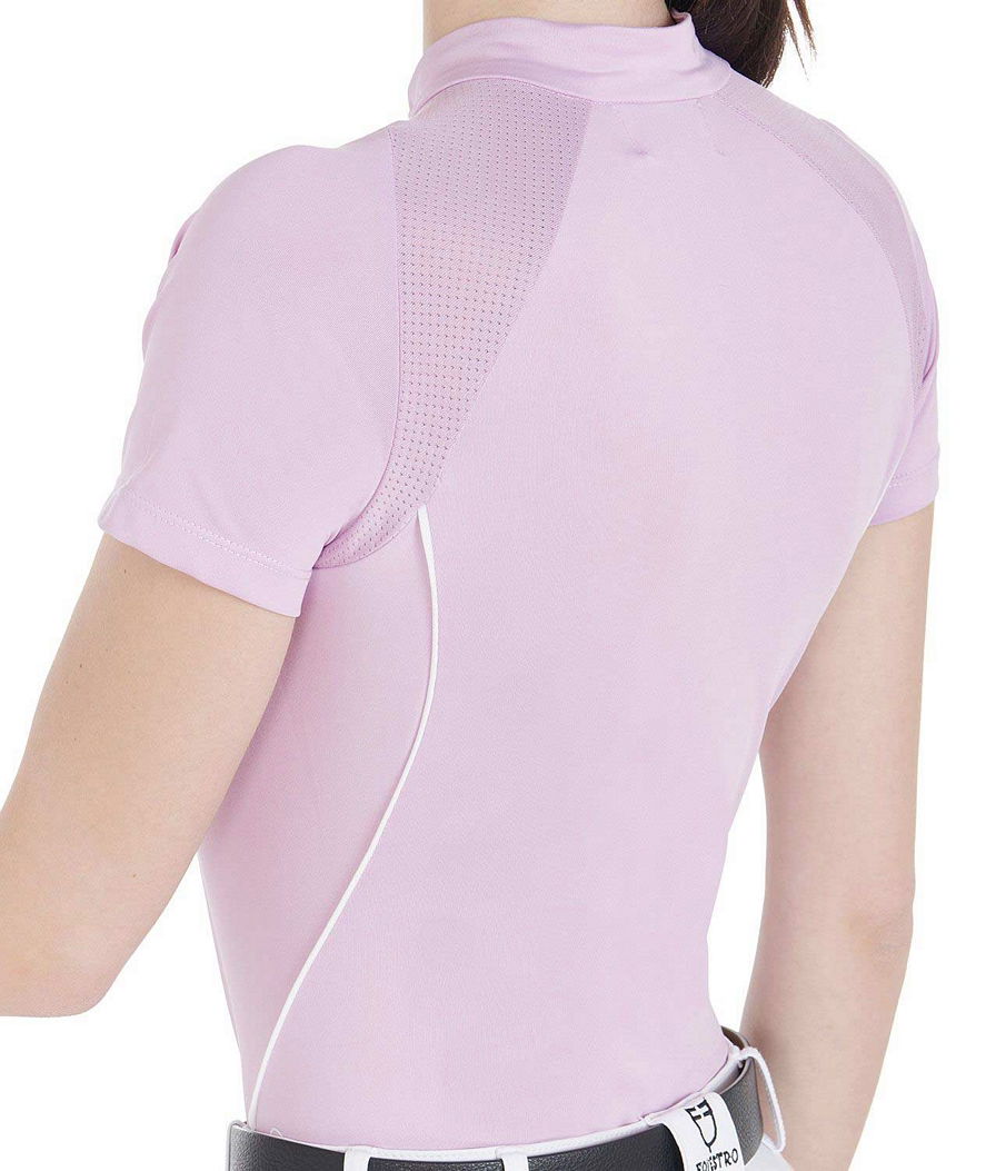 Polo da equitazione per donna slim fit in tessuto tecnico con zip frontale - foto 3