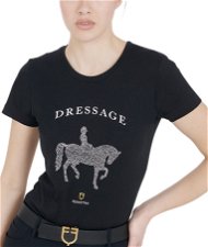 T-shirt Equestro equitazione da donna a maniche corte in cotone con stampa