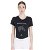 T-shirt per donna a maniche corte in cotone con stampa e strass - foto 3