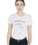 T-shirt per donna a maniche corte in cotone con stampa e strass - foto 4