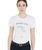 T-shirt per donna a maniche corte in cotone con stampa e strass - foto 4