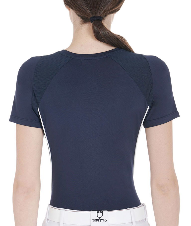 T-shirt tecnica da donna per allenamento slim fit in tessuto tecnico traspirante - foto 1