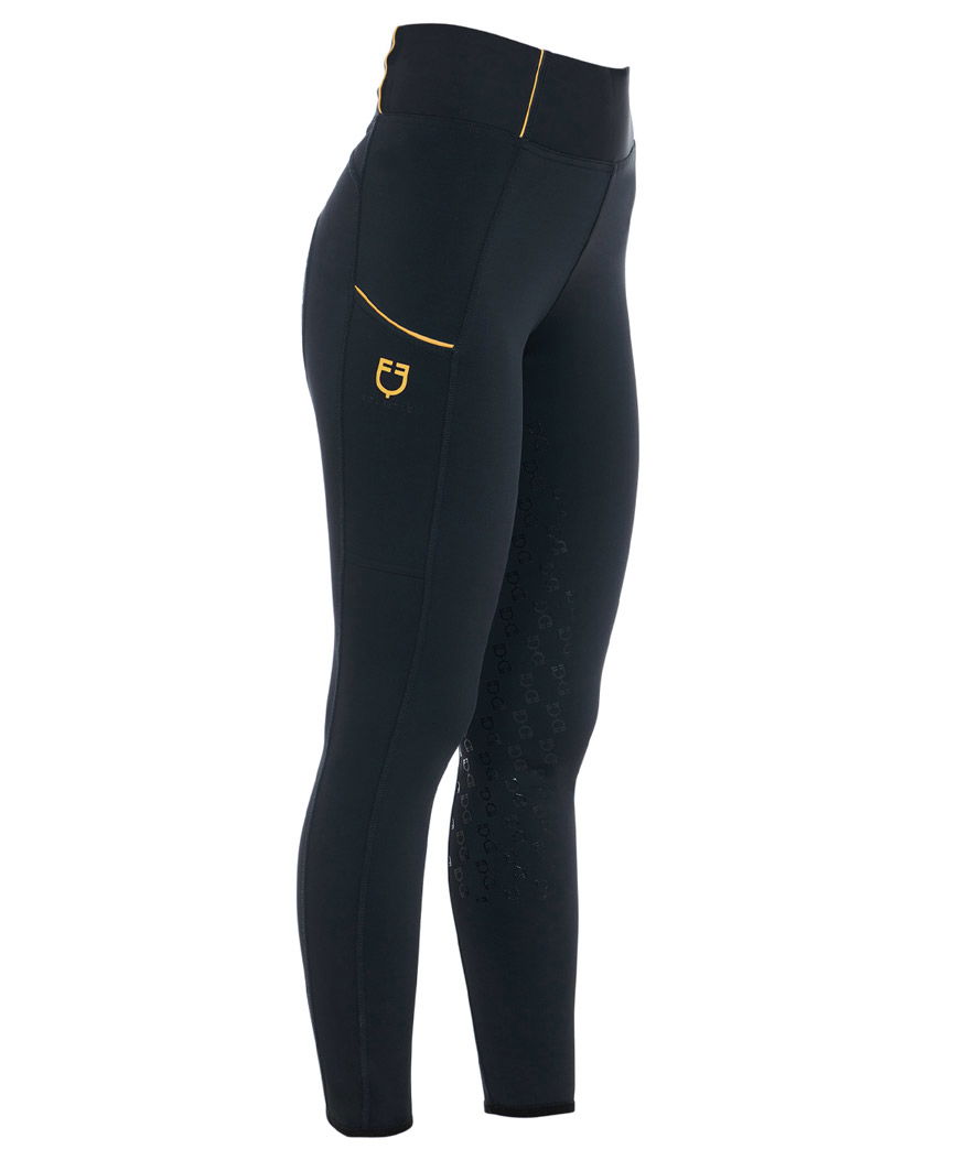 Leggings da donna per equitazione slim fit estivo a vita alta con full grip