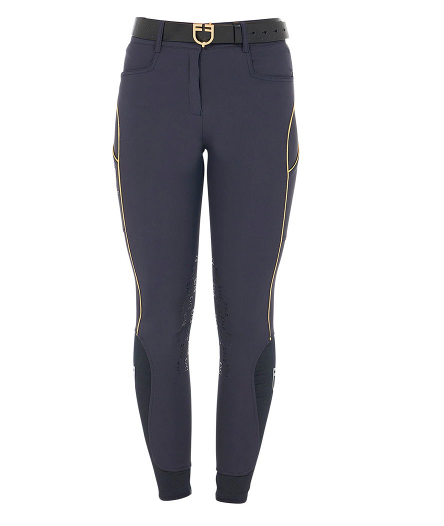 Pantaloni donna slim fit in tessuto tecnico con grip sul ginocchio e caviglia lycra - foto 11