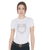 T-shirt per donna da equitazione slim fit in cotone a manica corta con logo strass rosa - foto 1