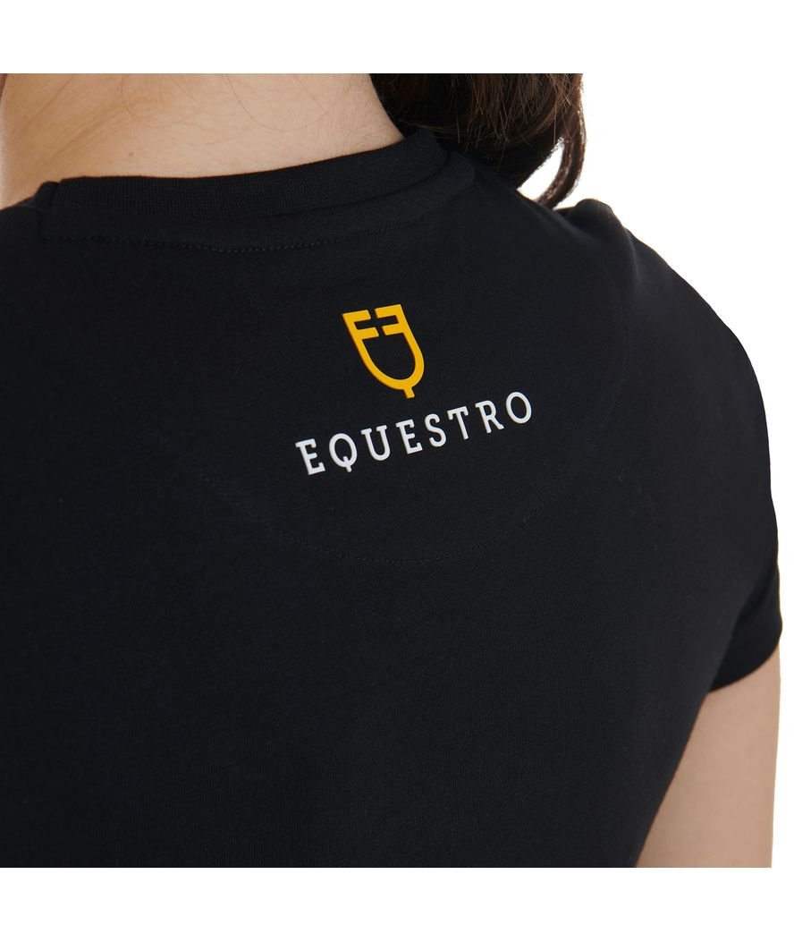 T-shirt da equitazione per donna in cotone slim fit con stampa raggio di luna - foto 5