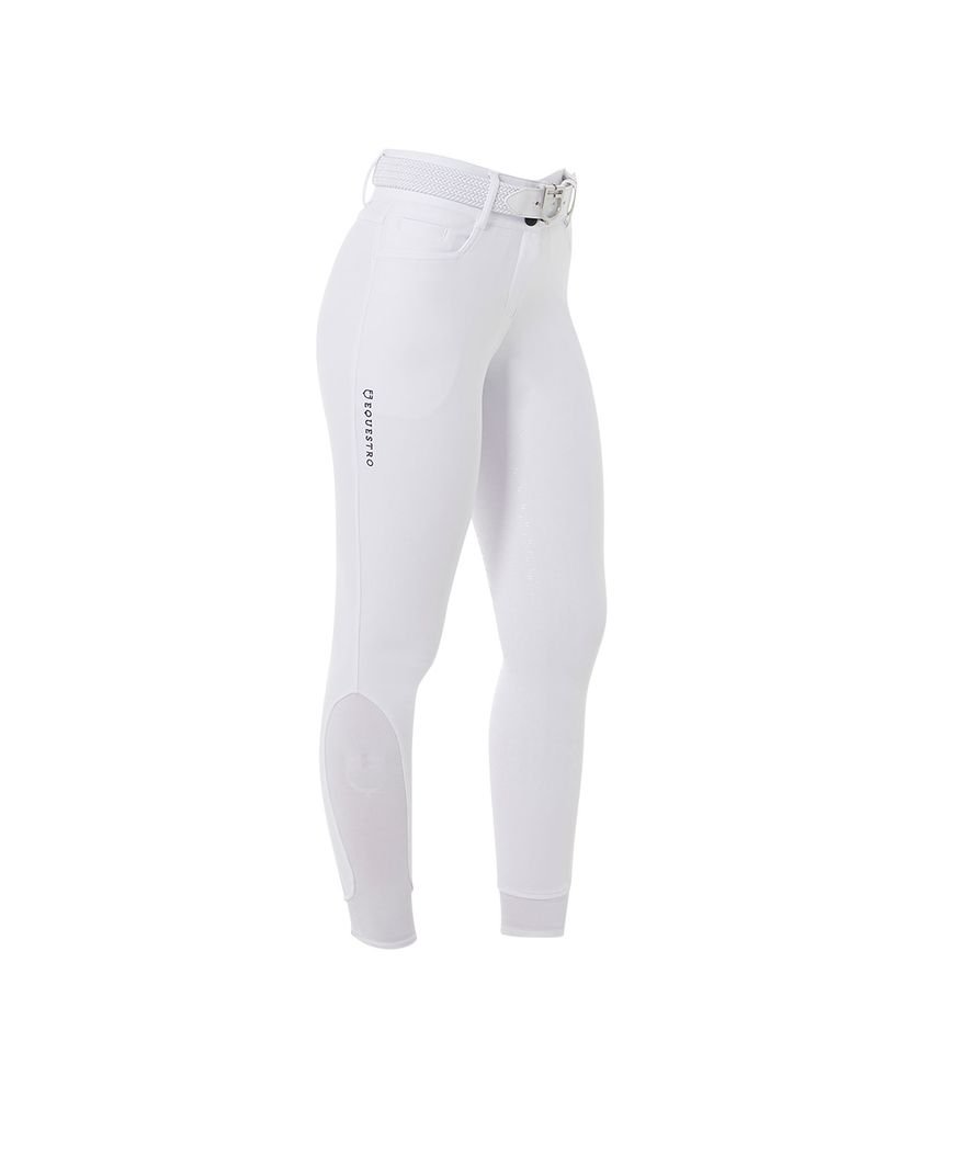 Pantaloni da equitazione per donna in tessuto tecnico bielastico traspirante a vita alta Full grip - foto 1