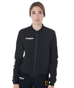 Giacca sportiva da equitazione per donna in tessuto tecnico con zip Scuderia Equestro