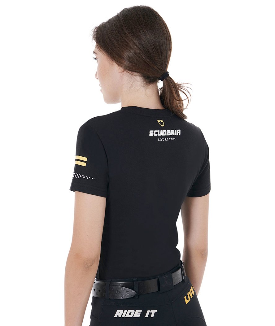 T-shirt per donna in morbido cotone stretch slim fit Scuderia Equestro - foto 1