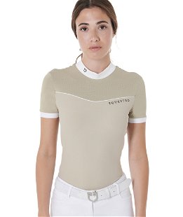 T-shirt per donna in morbido cotone stretch slim fit Scuderia Equestro