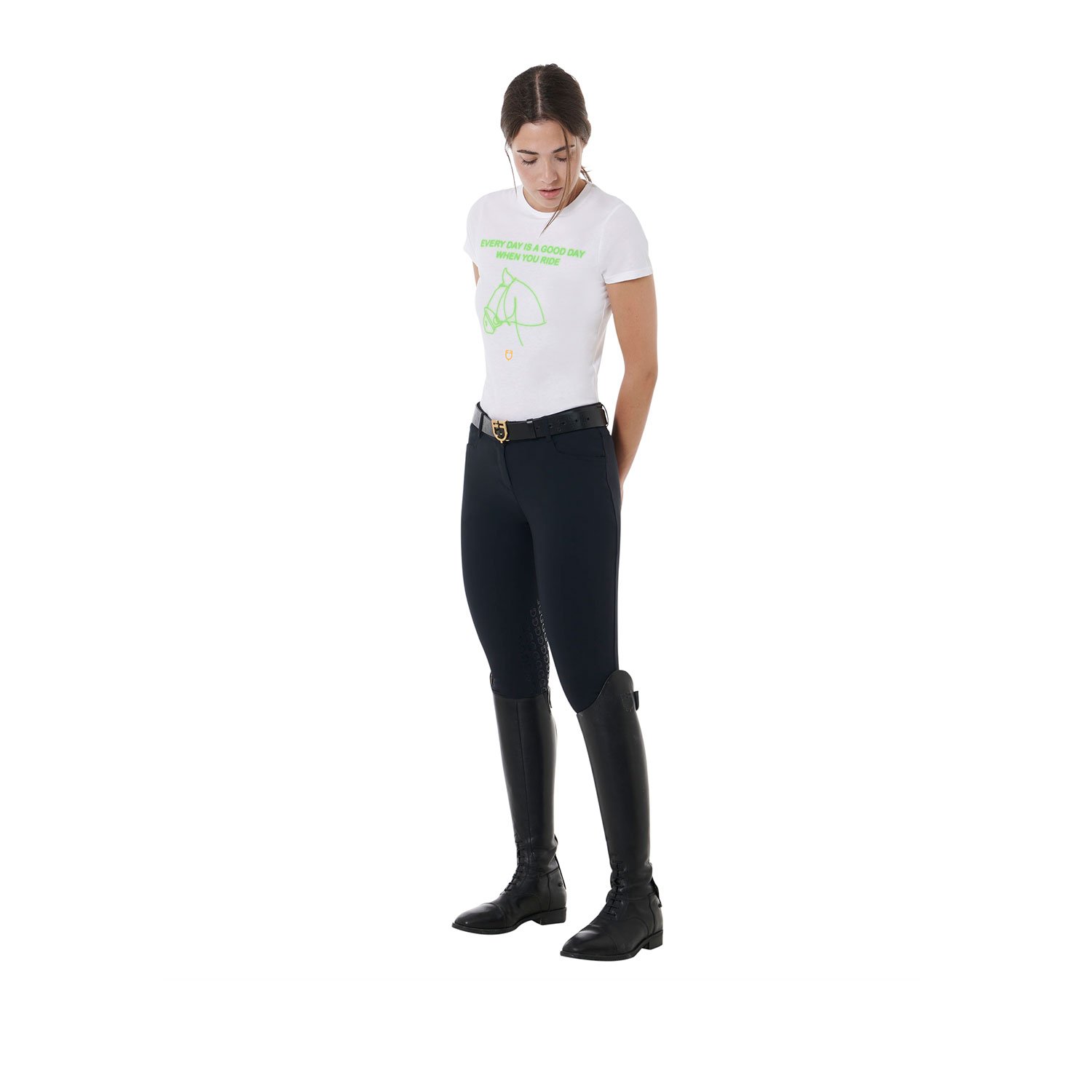 T-Shirt donna slim fit in cotone con stampa fluorescente - foto 8