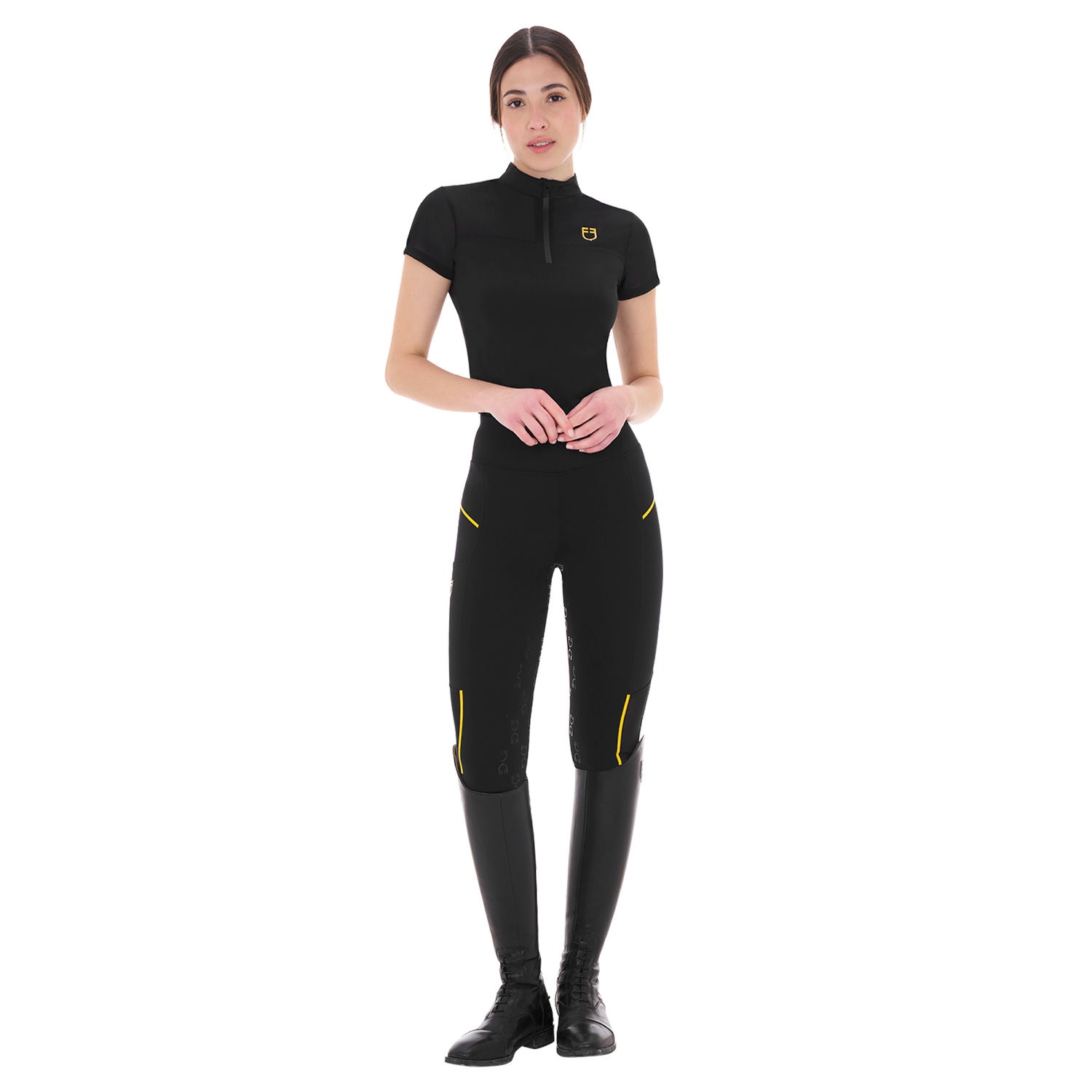 Leggings da donna slim fit in tessuto tecnico con full grip
elasticizzati leggeri e traspiranti - foto 15