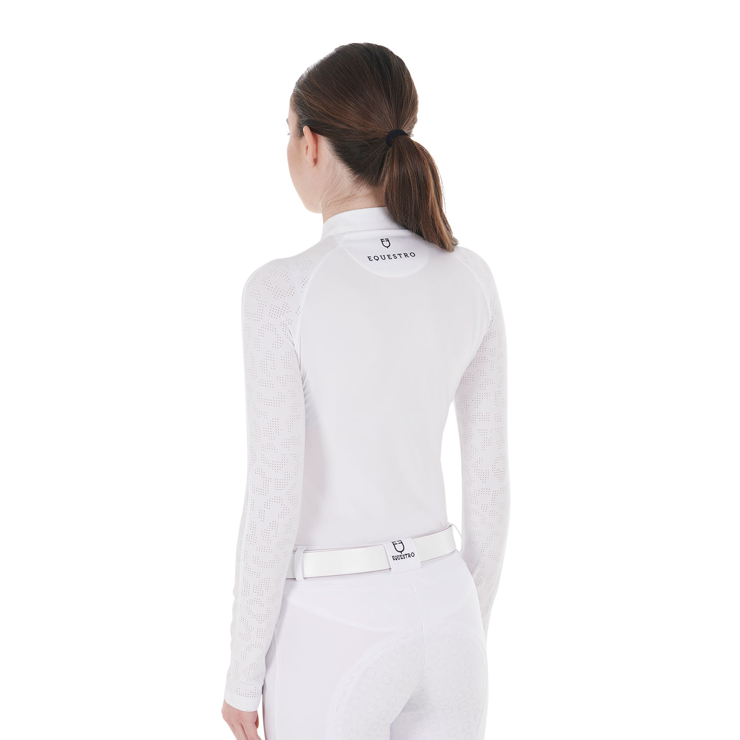 Polo invernale donna slim fit da concorso a manica lunga in tessuto 
tecnico
                                     - foto 1