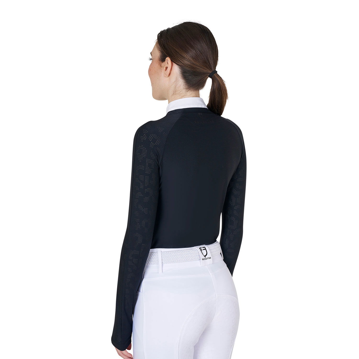 Polo invernale donna slim fit da concorso a manica lunga in tessuto 
tecnico
                                     - foto 6