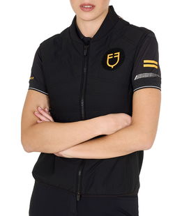 Smanicato da donna slim fit in tessuto tecnico con tasche e zip linea scuderia