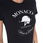 T-shirt da donna slim fit in cotone a manica corta con stampa Monaco e strass - foto 2
