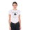 T-shirt da donna slim fit in cotone a manica corta con stampa Monaco e strass - foto 3