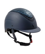 Casco da equitazione modello Galaxy con con visiera stretta e brillantini