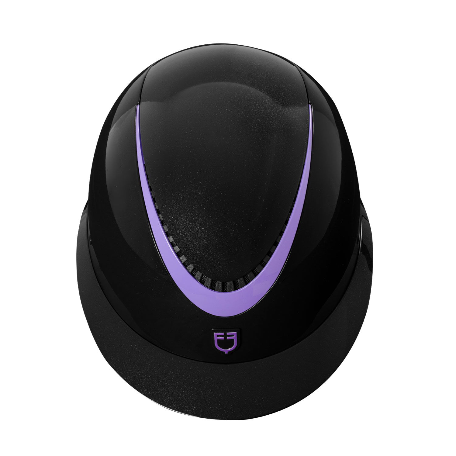 Casco equitazione donna modello Galaxy shine con visiera larga e cinturino in ecopelle - foto 2