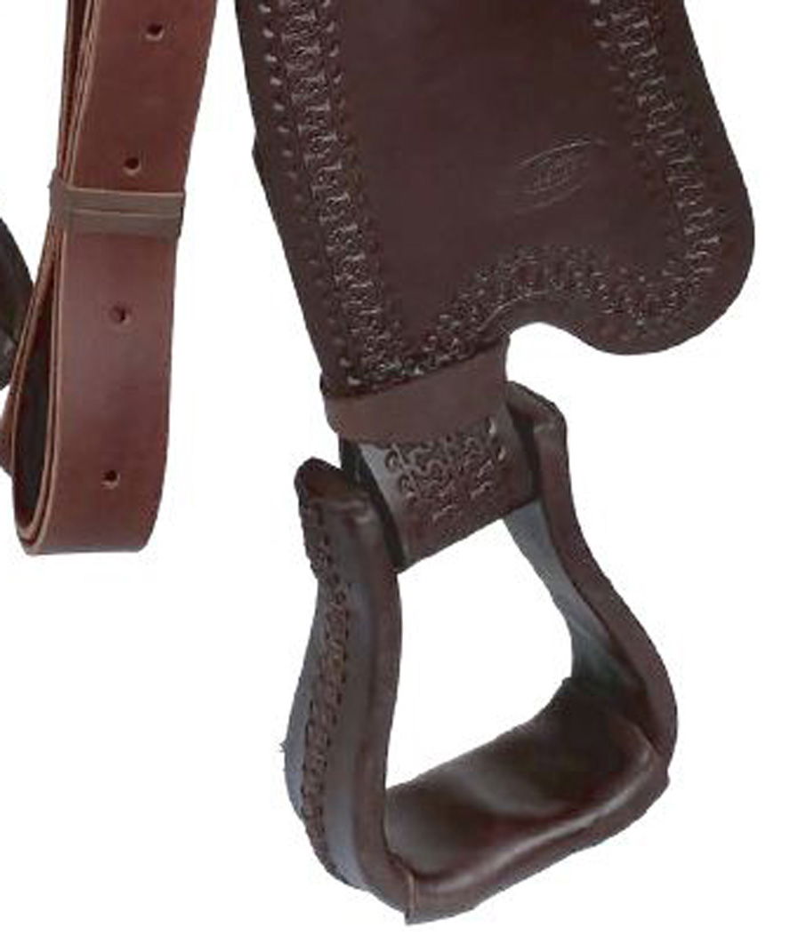 Sella western treeless Freemax Buffalo Leather in cuoio ingrassato senza arcione - foto 2