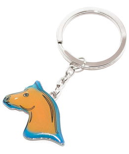 Portachiavi metallo testa cavallo colorata