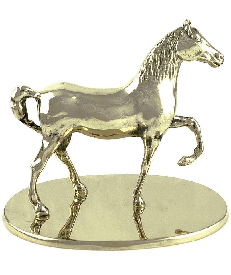 Trofeo cavallo con base in ottone misura 23x26x19