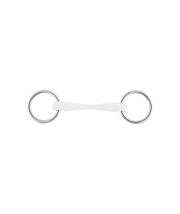 Filetto intero ad anelli 55 mm per pony in inox con imboccatura standard 16 mm