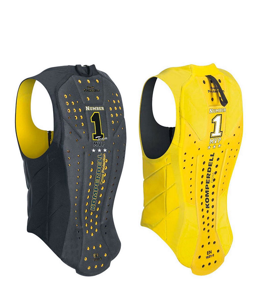 Gilet reversibile salvaschiena con protezione laterale per equitazione da bimbo