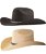 Cappello western in feltro rigido e lacciolino ricamato