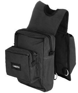 Bisaccia americana trail horn da pomo in nylon doppia tasca e chiusura zip