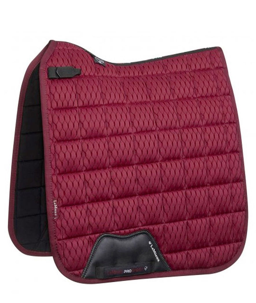 Sottosella da dressage LeMieux modello Carbon Mesh in rete tecnica leggera e fodera in bambù GELSO