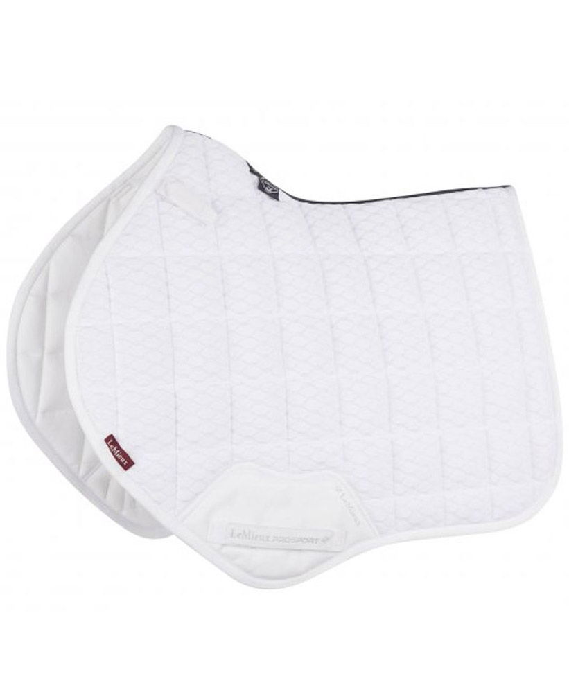 Sottosella inglese rettangolare LeMieux Carbon mesh air close contact BIANCO