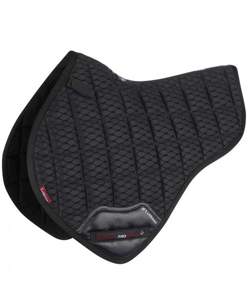 Sottosella Close Contact LeMieux modello Carbon Mesh in rete tecnica e fodera in bambù NERO