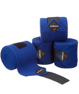 Set 4 fasce in pile per cavalli modello Classic polo benetton blu