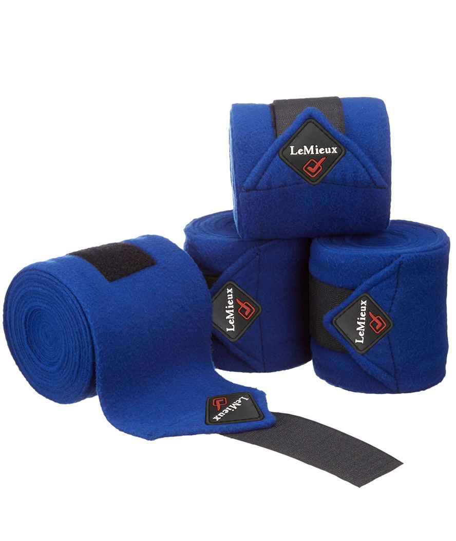 Set 4 fasce in pile per cavalli modello Classic polo benetton blu