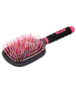Spazzola per cavalli con setole ondulate sciogli nodi per code e criniere Tangle Tidy rosa