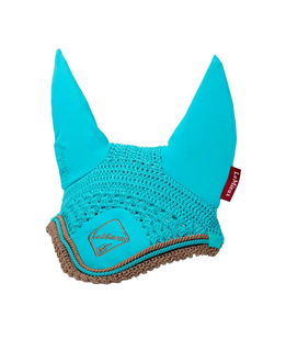 Cuffietta antimosche per cavalli in cotone modello Classic azzurro
