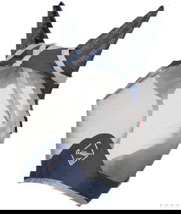 Maschera antimosche Blu Lemieux con copriorecchie modello Armoirshield Pro