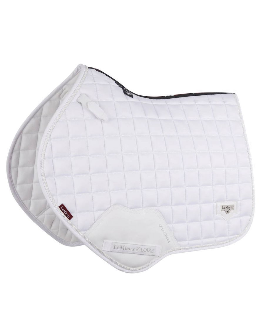 Sottosella da salto in raso modello Loire classic close contact square bianco