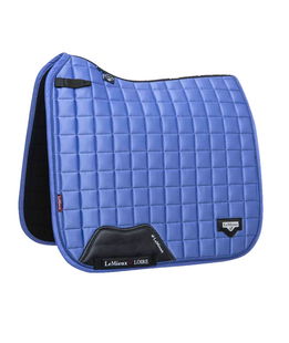 Sottosella dressage Loire Classic Square in tessuto di raso colore bluebell