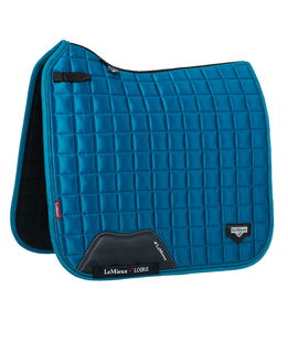 Sottosella da dressage Loire Classic in tessuto di raso colore blu marine