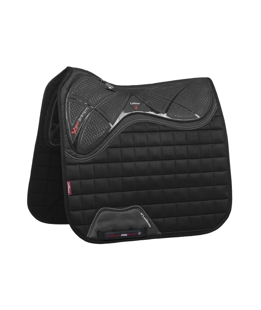 Sottosella da dressage modello X-GRIP TWIN Square nero con inserto in gel