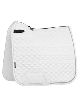 Sottosella da dressage in pelle scamosciata modello Crystal suede square white
