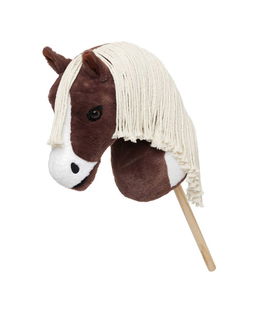 Cavallino giocattolo Hobby Horse Lemieux con testa peluche e bastone modello flash