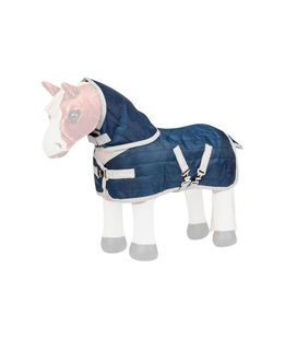 Coperta con cappuccio per giocattolo peluches cavallo linea Toy Pony colore navy
