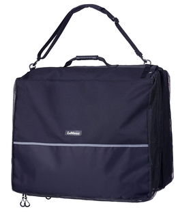 Borsa lemieux porta sottosella con tracolla e maniglia in tessuto navy blu