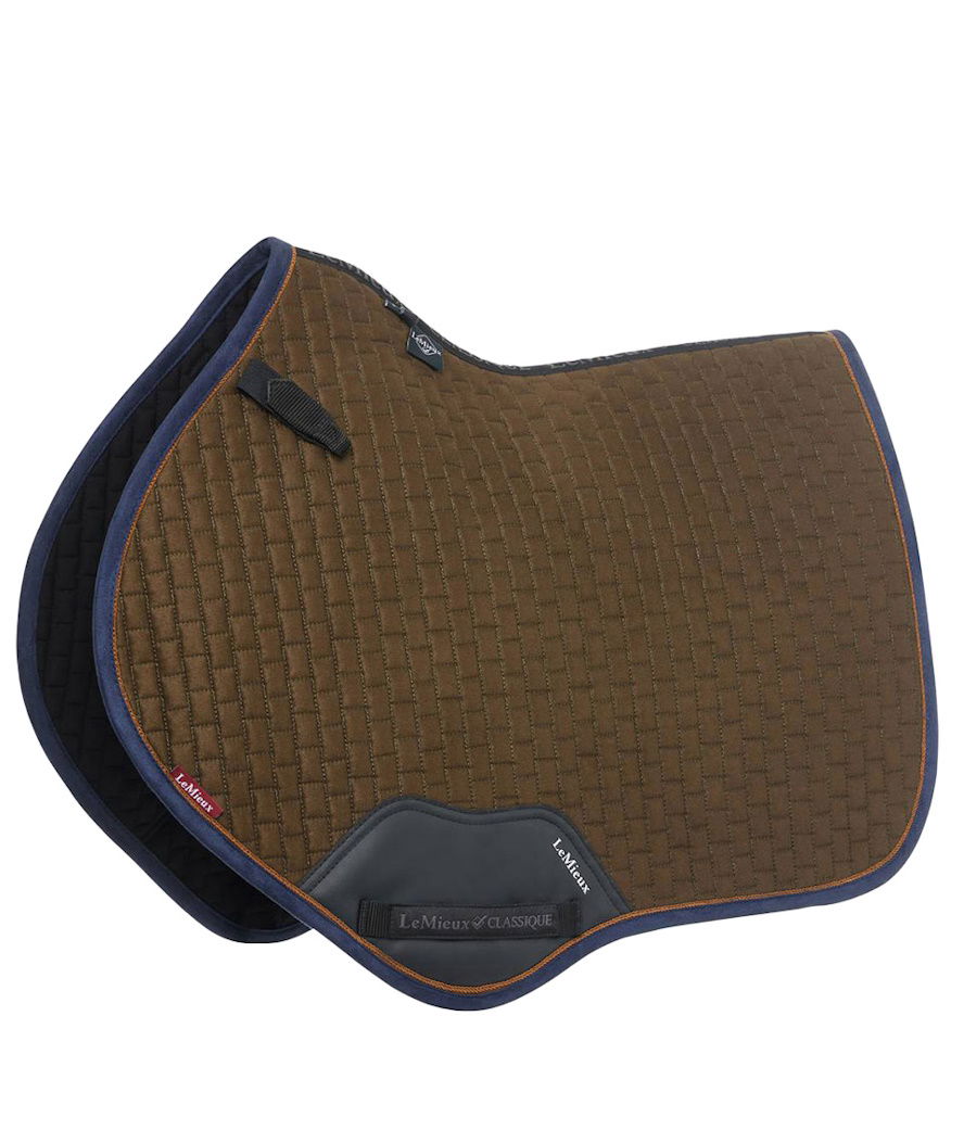 Sottosella da salto in pelle scamosciata modello Suede close contact square alpine