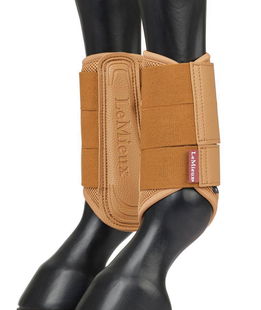 Stinchiere per cavalli con calotta in mesh leggerae ventilata e traspirante colore ginger